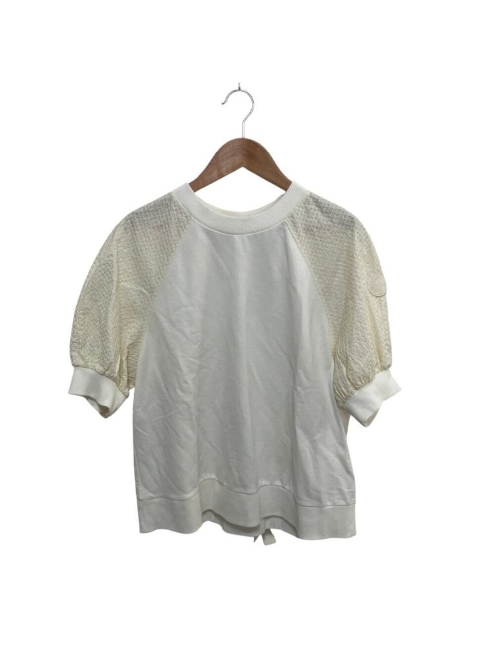 Moncler Back Lace-up Raglan Sleeve Sweatshirt Top White Spring Summer S
